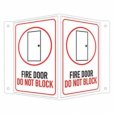 Safety Sign 6 in x 7 1/2 in Aluminum
