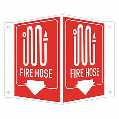 Fire Sign 6 in x 7 1/2 in Aluminum