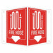 Fire Sign 6 in x 7 1/2 in Aluminum