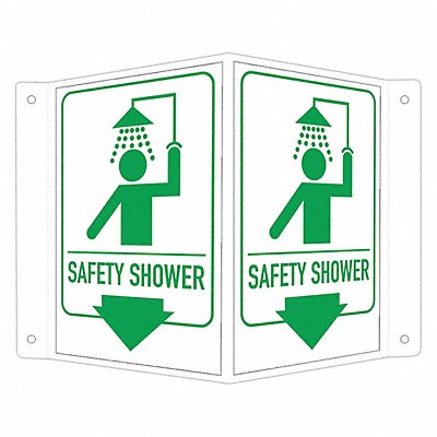Safety Sign 6 in x 7 1/2 in Aluminum