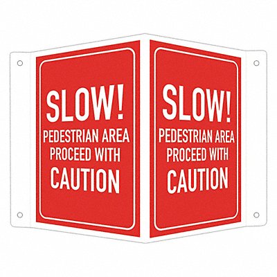 Safety Sign 6 in x 7 1/2 in Aluminum
