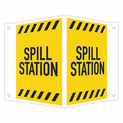 Safety Sign 6 in x 7 1/2 in Aluminum