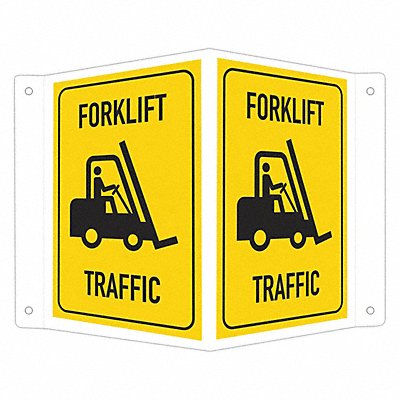 Safety Sign 6 in x 7 1/2 in Aluminum