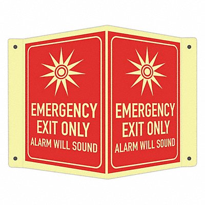 Safety Sign 6 in x 7 1/2 in Aluminum