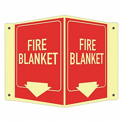 Fire Sign 6 in x 7 1/2 in Aluminum