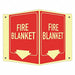 Fire Sign 6 in x 7 1/2 in Aluminum