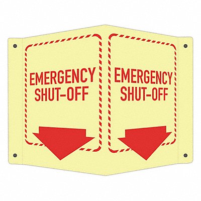 Safety Sign 6 in x 7 1/2 in Aluminum