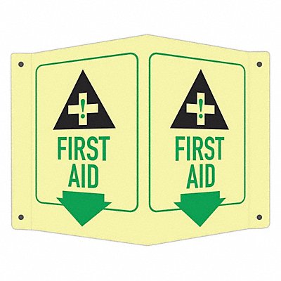 Safety Sign 6 in x 7 1/2 in Aluminum