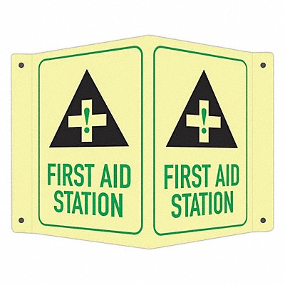 Safety Sign 6 in x 7 1/2 in Aluminum