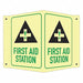Safety Sign 6 in x 7 1/2 in Aluminum