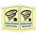 Emergency Sign 6 in x 7 1/2 in Aluminum