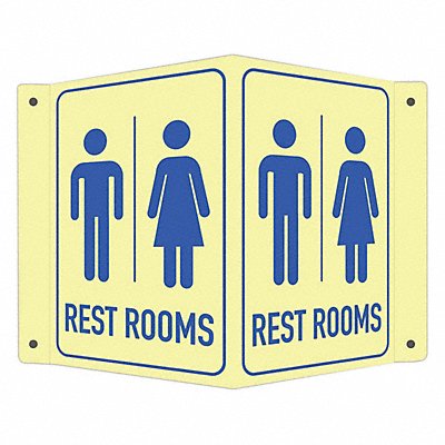 Facility Sign 6 in x 7 1/2 in Aluminum