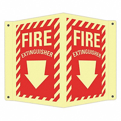 Fire Extinguisher Sign 10x12in Aluminum