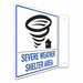 Emergency Sign 8 in x 8 in Aluminum