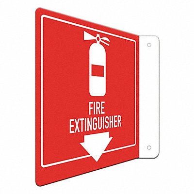 Fire Extinguisher Sign 8inx8in Aluminum