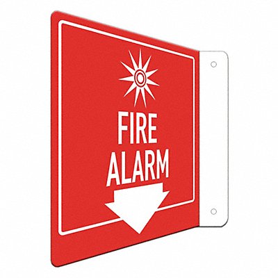 Fire Sign 8 in x 8 in Aluminum