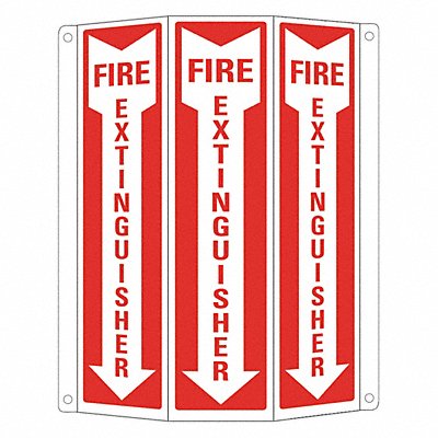 Fire Extinguisher Sign 12x8 1/4in Alumin