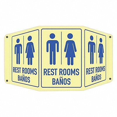 Facility Sign 10 in x 17 1/2 in Aluminum