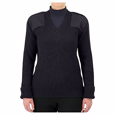 V-Neck Military Sweater Dark Navy L