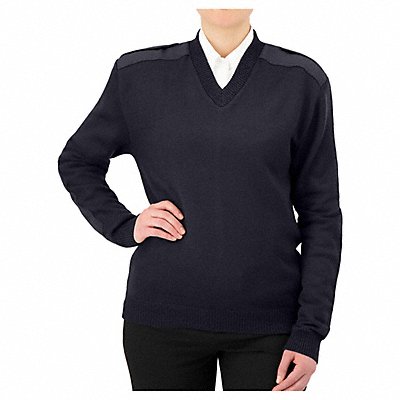 V-Neck Military Sweater Dark Navy XS