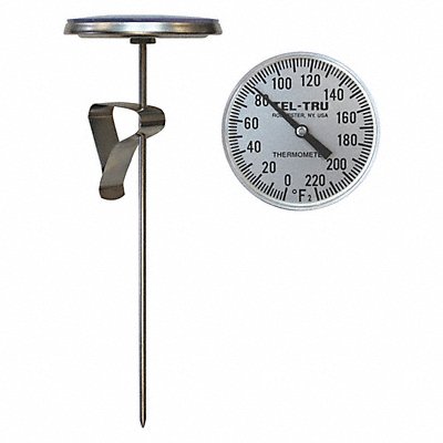 Analog Dial Thermometer Stem 8 L