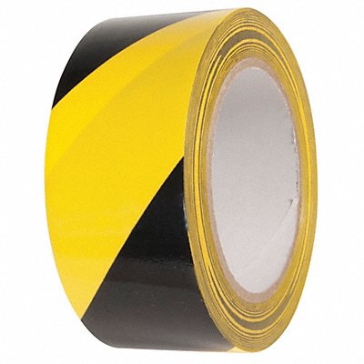 Floor Tape Black/Yellow 2 inx54 ft Roll