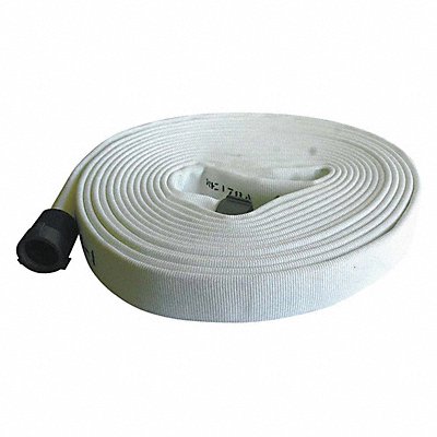 Fire Hose 50 ft White Polyester