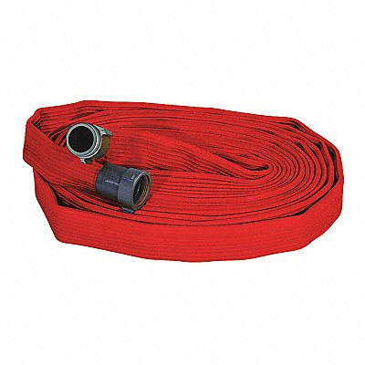 Fire Hose 50 ft Red Rubber