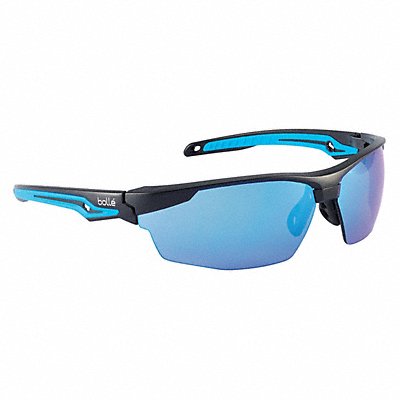 Safety Glasses Blue Lens Wraparound