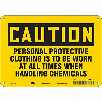 Safety Sign 7 in x 10 in Polyethylene
