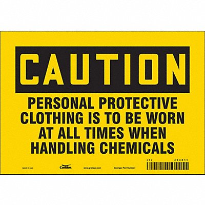 Safety Sign 7 in x 10 in Vinyl
