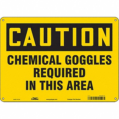 Safety Sign 10 inx14 in Polyethylene