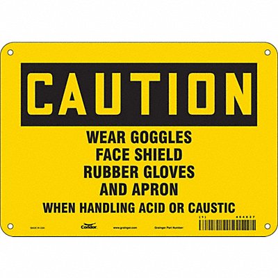 Safety Sign 7 in x 10 in Aluminum