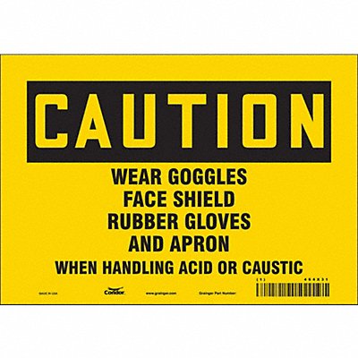 Safety Sign 7 in x 10 in Vinyl