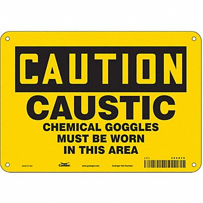 Safety Sign 7 in x 10 in Aluminum