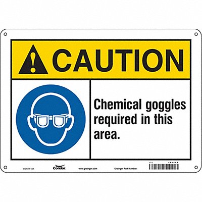 Safety Sign 10 in x 14 in Polyethylene