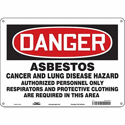 Safety Sign 10 inx14 in Polyethylene