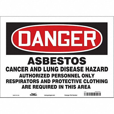 Safety Sign 10 in x 14 in Vinyl