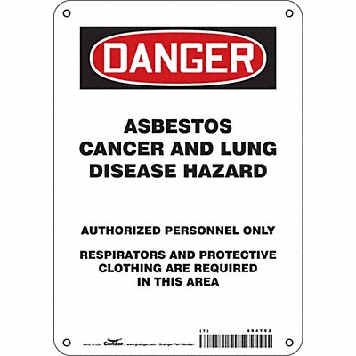 Safety Sign 10 in x 7 in Aluminum