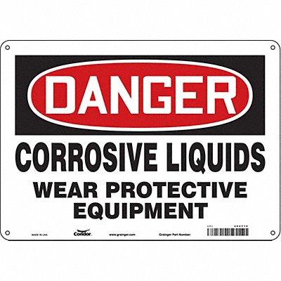 Safety Sign 10 in x 14 in Aluminum
