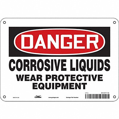 Safety Sign 7 inx10 in Polyethylene