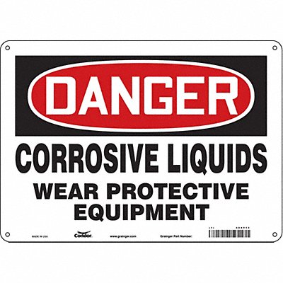 Safety Sign 10 in x 14 in Polyethylene