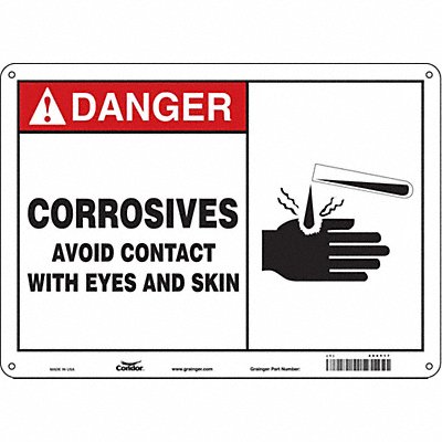 Safety Sign 10 in x 14 in Aluminum