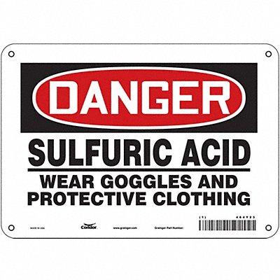Safety Sign 7 in x 10 in Aluminum