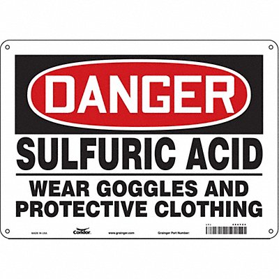 Safety Sign 10 inx14 in Aluminum
