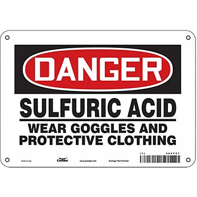 Safety Sign 7 in x 10 in Polyethylene