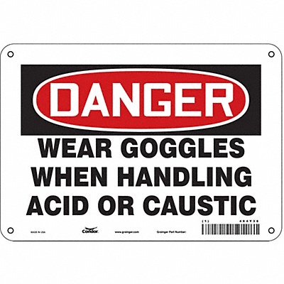 Safety Sign 7 in x 10 in Aluminum