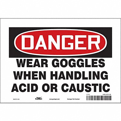 Safety Sign 7 in x 10 in Vinyl