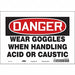 Safety Sign 7 in x 10 in Vinyl
