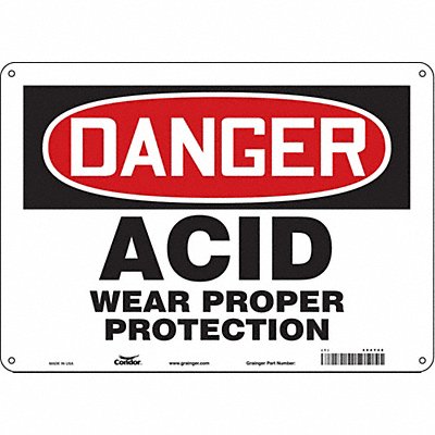 Safety Sign 10 inx14 in Polyethylene